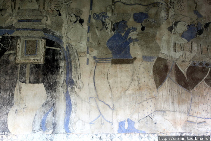 Фреска на стене храма Бадулла, Шри-Ланка