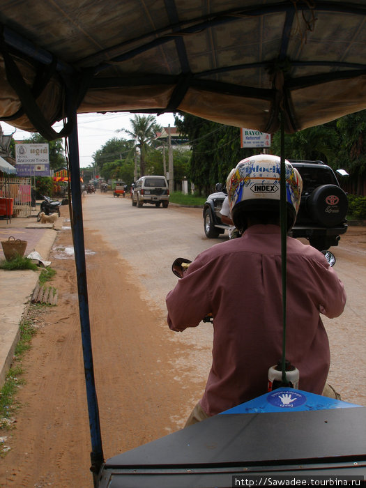 Вид из тук-тука Вандолла Сиемреап, Камбоджа