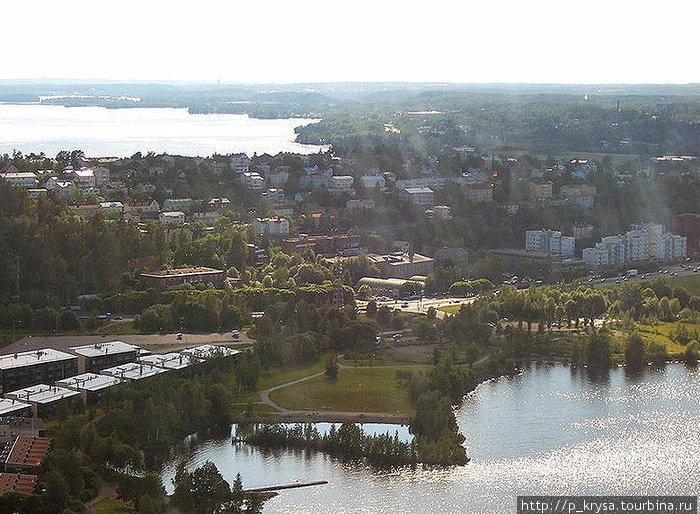 Вид из башни на город Тампере Тампере, Финляндия