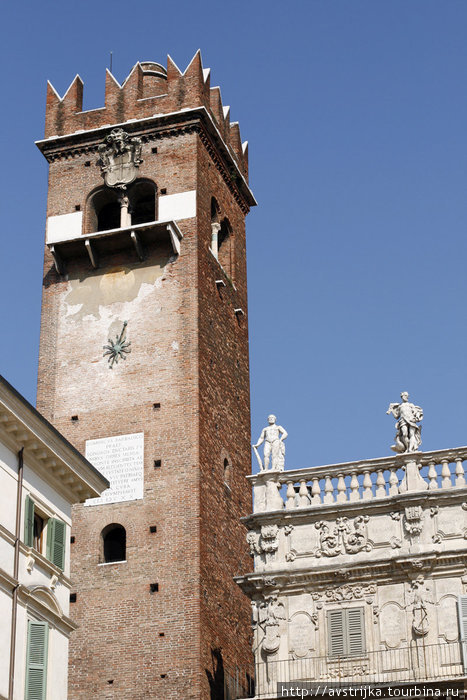 часовая башня Верона, Италия