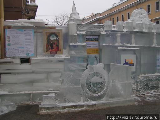 Ледяная стена Санкт-Петербург, Россия