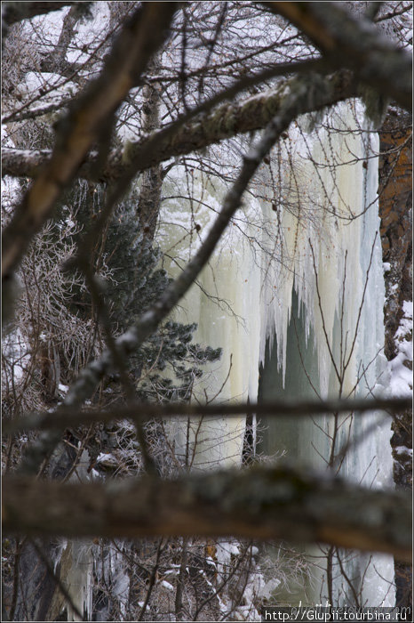 Видел замерзший водопад. Земля Тироль, Австрия
