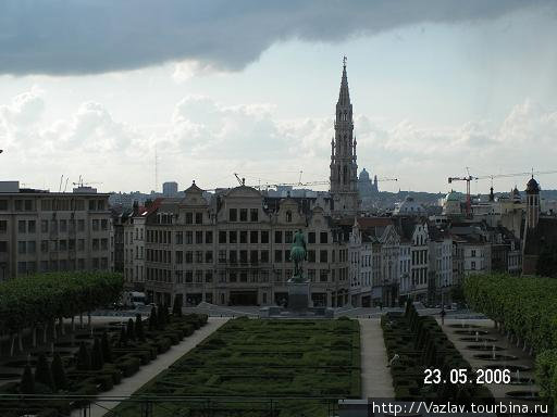 Вид на площадь и на город Брюссель, Бельгия