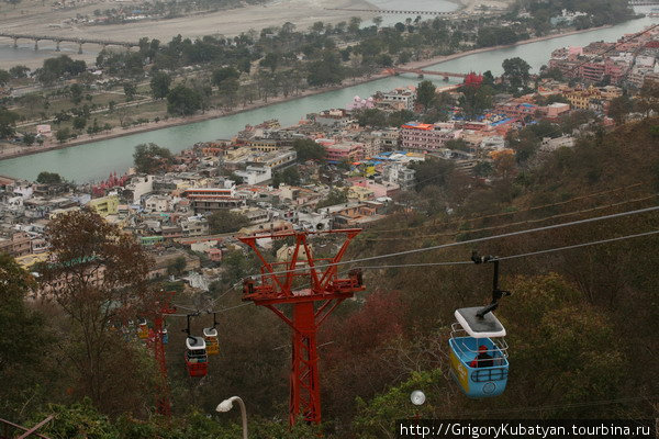 Вид на Харидвар с высоты холма Мансадеви Харидвар, Индия