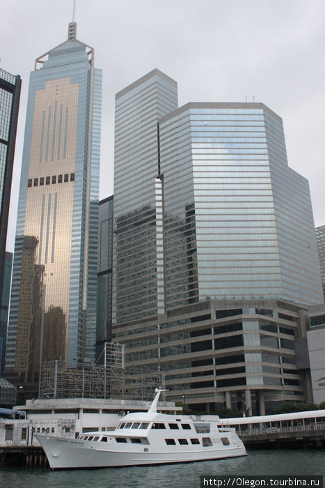 Стекляно-бетонные здания Гонконг