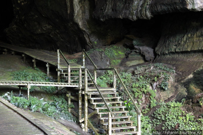 Вход в Великую пещеру (с задней стороны). Мири, Малайзия
