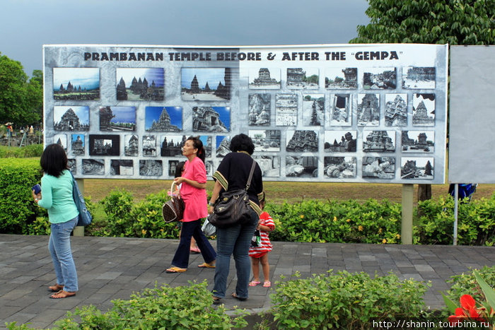 Храмы до и после реставрации Джокьякарта, Индонезия