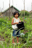 Индонезийская девочка на поле
