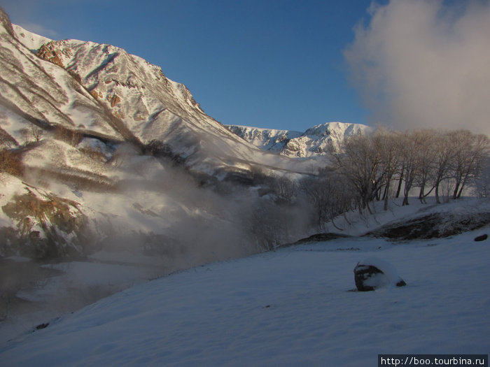 Долина Гейзеров зимой. Кроноцкий Биосферный Заповедник, Россия