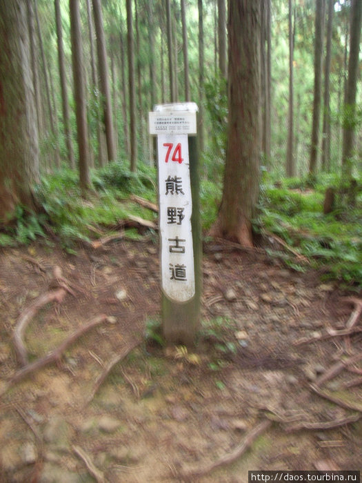 Написано: Древняя тропа Кумано, 74 участок Префектура Вакаяма, Япония