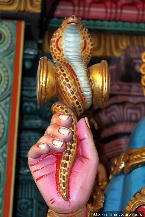 Змея в руке богини Дурги Сингапур (город-государство)