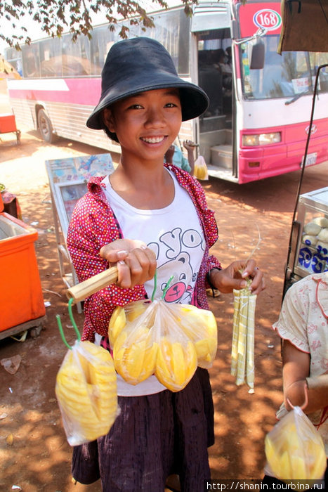 Ананасы и манго продают уже очищенными (неизвестно кем, где и в каких условиях ) Камбоджа