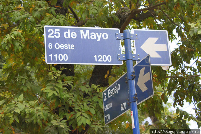 Улица 25 мая в Мендозе Аргентина
