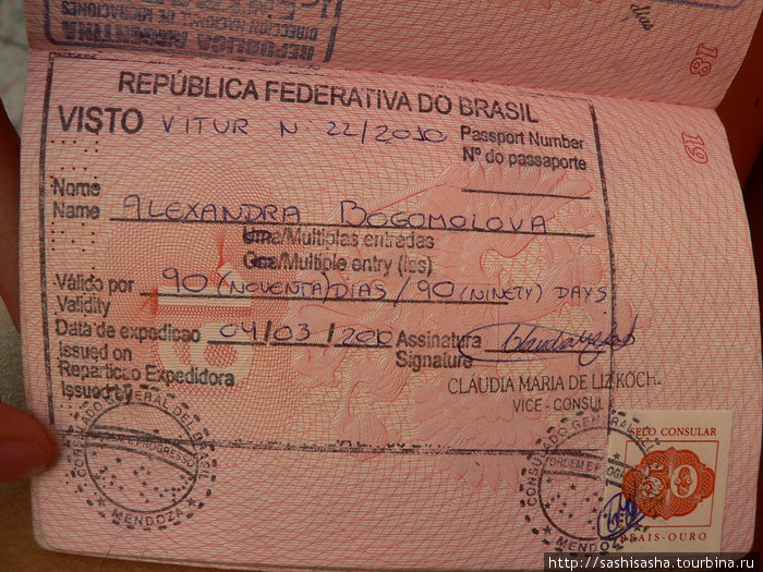 Как получить бразильскую визу в Аргентине Бразилия