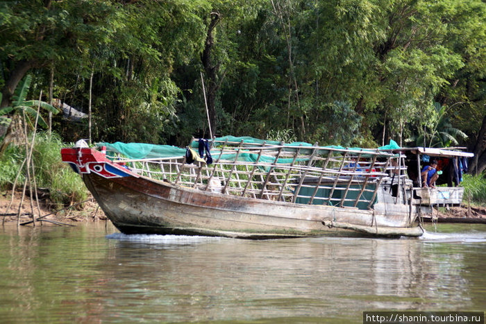 Каркас деревянной лодки Дельта реки Меконг, Вьетнам