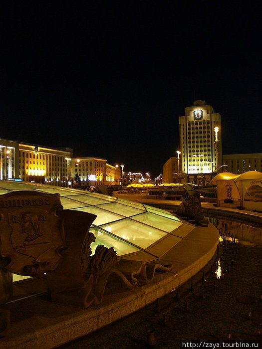 Минск ночью Минск, Беларусь