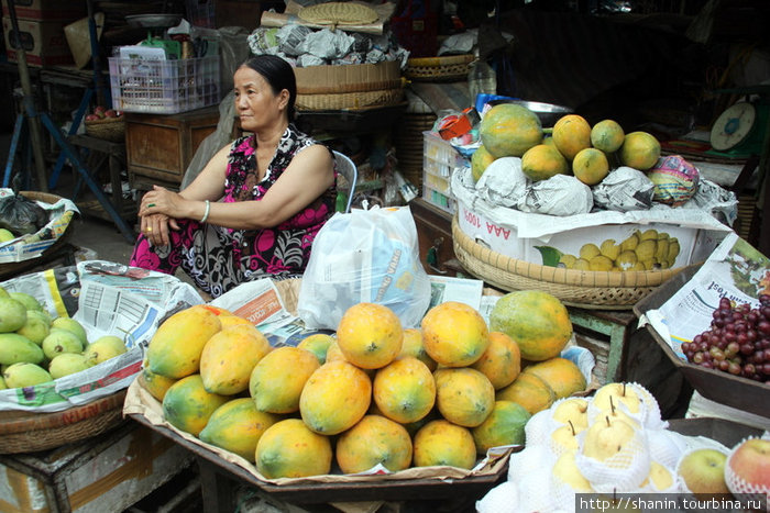 Задумчивая торговка папаей Тяудок, Вьетнам