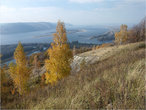 Осень. Вид на Волгу и Жигули с Сокольих гор.
