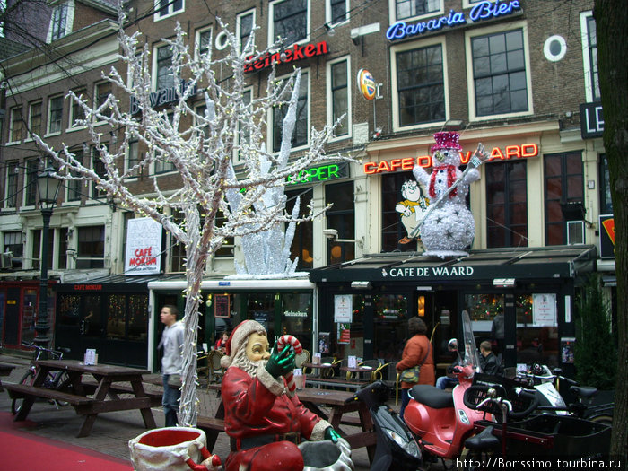 Рождественское убранство города Амстердам, Нидерланды
