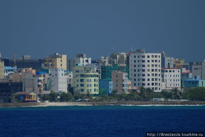 Мале, взгляд со стороны Мале, Мальдивские острова