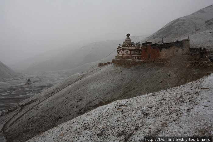 Деревня Do Tarap (высота — 4200м). Дальше, к перевалу мы не пошли, там было снегу по пояс. К вечеру разыгралась нешуточная пурга. Пришли вести, что перевалы непроходимы. Непал