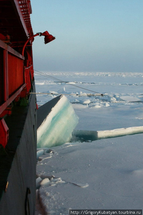 Экспедиция на Северный полюс. Ломаем лёд