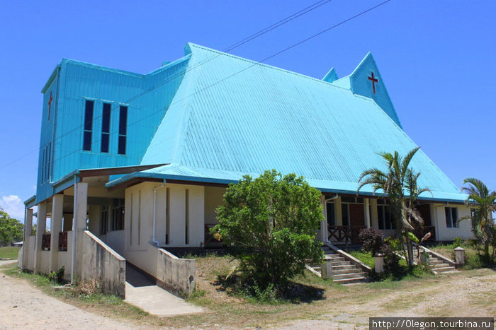 методистская церковь интересной формы Нанди, остров Вити-Леву, Фиджи