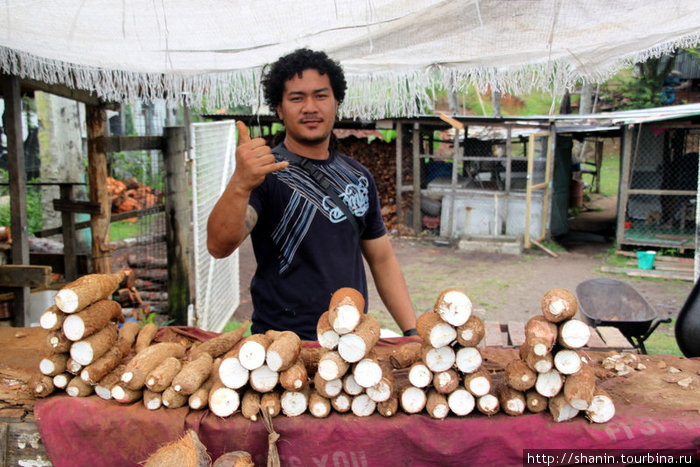 Торговец сладким картофелем, ямсом Остров Вити-Леву, Фиджи