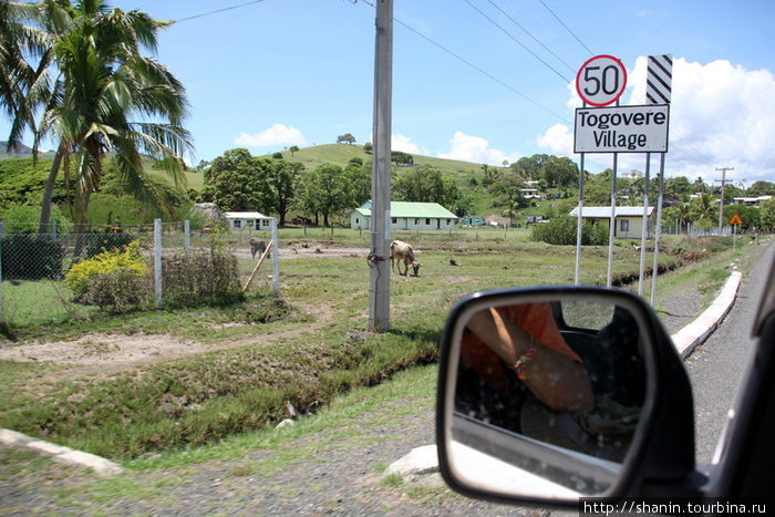 Въезжаем в деревню Тоговере Остров Вити-Леву, Фиджи