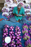 Фиолетовый лук и фиолетовые баклажаны