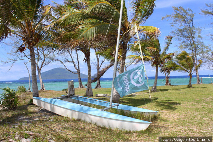Флаг Турбины на лодке Вануату