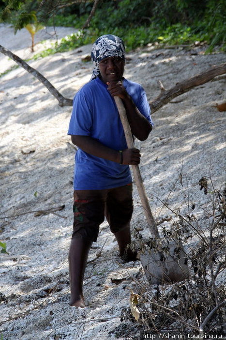 С лопатой Остров Эфате, Вануату