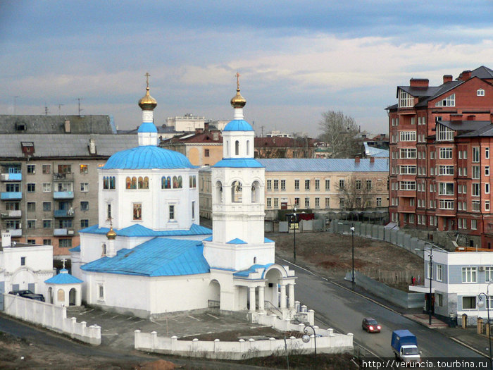 Вид на город с кремлевского холма. Казань, Россия