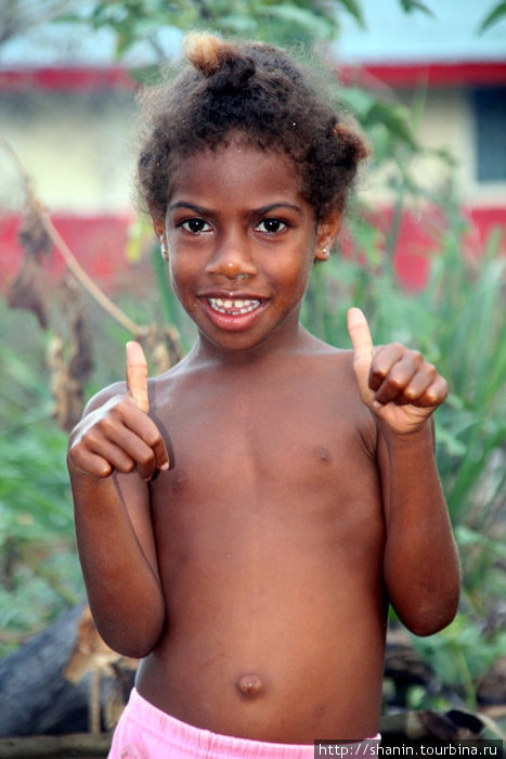Девочка с пальцами Остров Эфате, Вануату