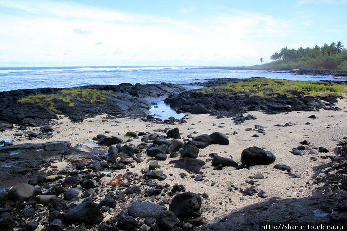 Берег моря — отлив Остров Савайи, Самоа