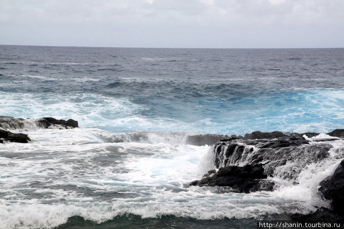 Синее море и белая пена Остров Уполу, Самоа