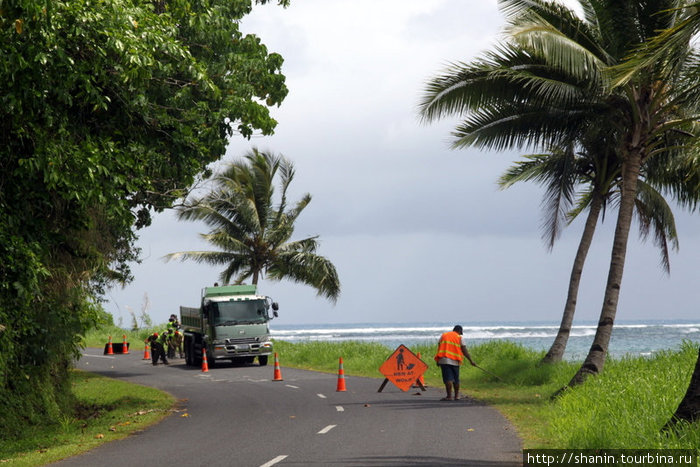 Ремонт дороги Остров Уполу, Самоа