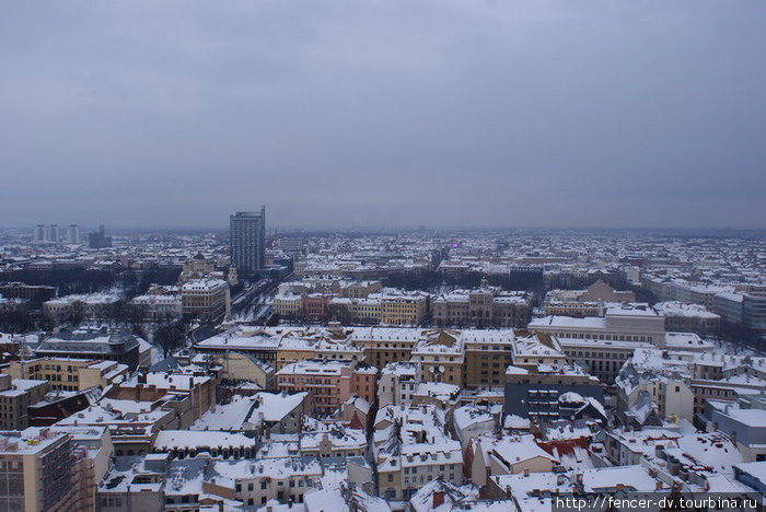 Зимняя Рига с высоты Рига, Латвия