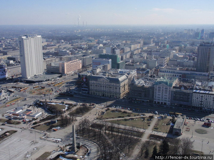 Варшава со смотровой площадки Дворца Культуры Варшава, Польша