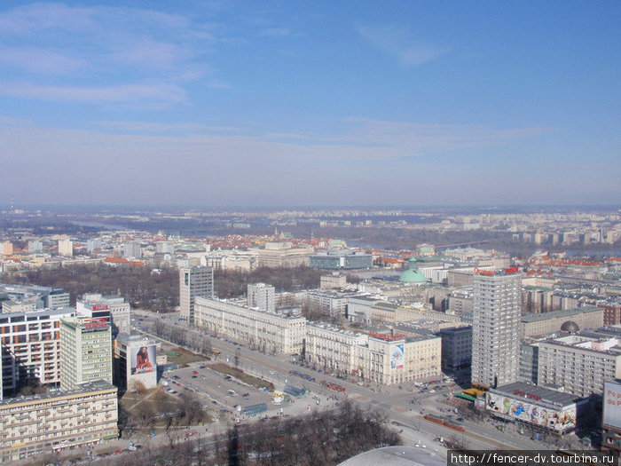 Варшава со смотровой площадки Дворца Культуры Варшава, Польша