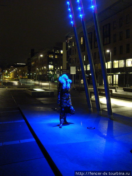 Подобных световых уличных инсталляций в Осло немало. Осло, Норвегия