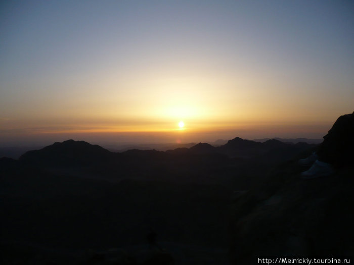 Рассвет на горе Синай (гора Моисея) Дахаб, Египет