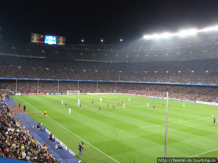 Большой футбол в Барселоне Барселона, Испания