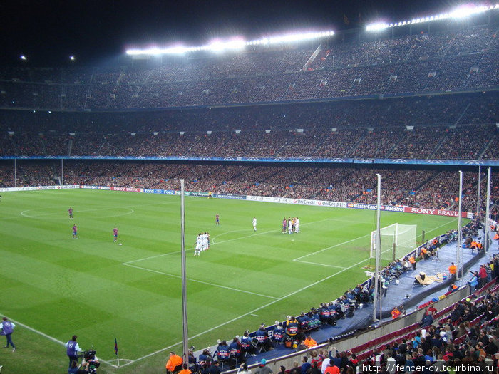Большой футбол в Барселоне Барселона, Испания