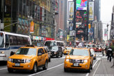 Жёлтые такси на Times Square