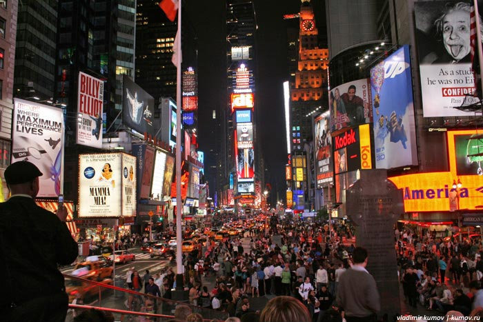Ночь на Times Square Нью-Йорк, CША