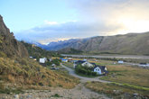 Вид на поселок Чалтен с горы