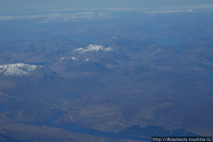 Шотландия из окна самолета Шотландия, Великобритания