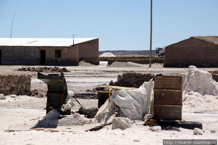 На солезаготовке в деревне Колчани Колчани, Боливия