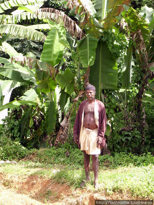 Очередной абориген, он помог нам выйти на железную дорогу. Элла, Шри-Ланка